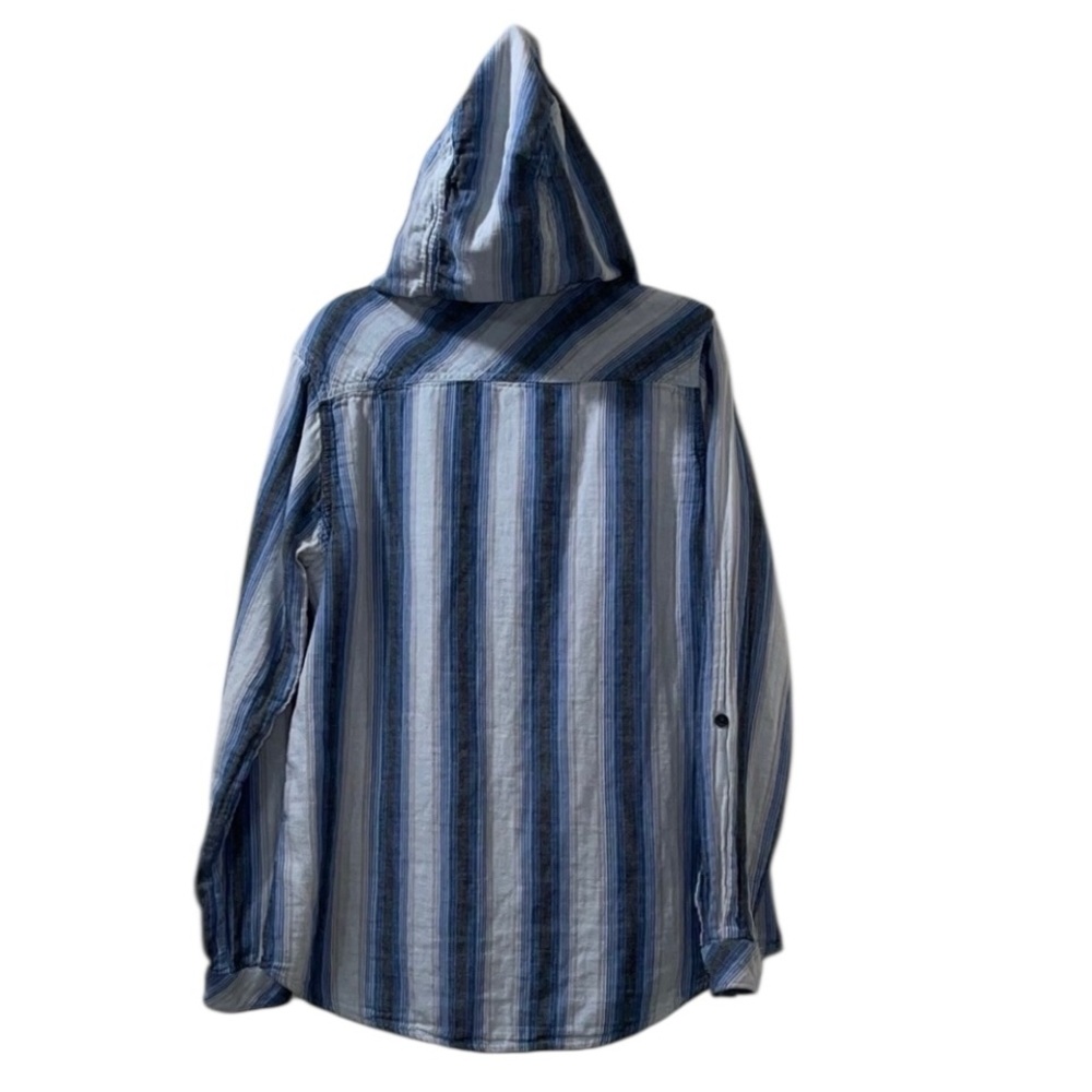 Boston Traders hooded striped button down hoodie - shacket. Size medium - Picture 3 of 6